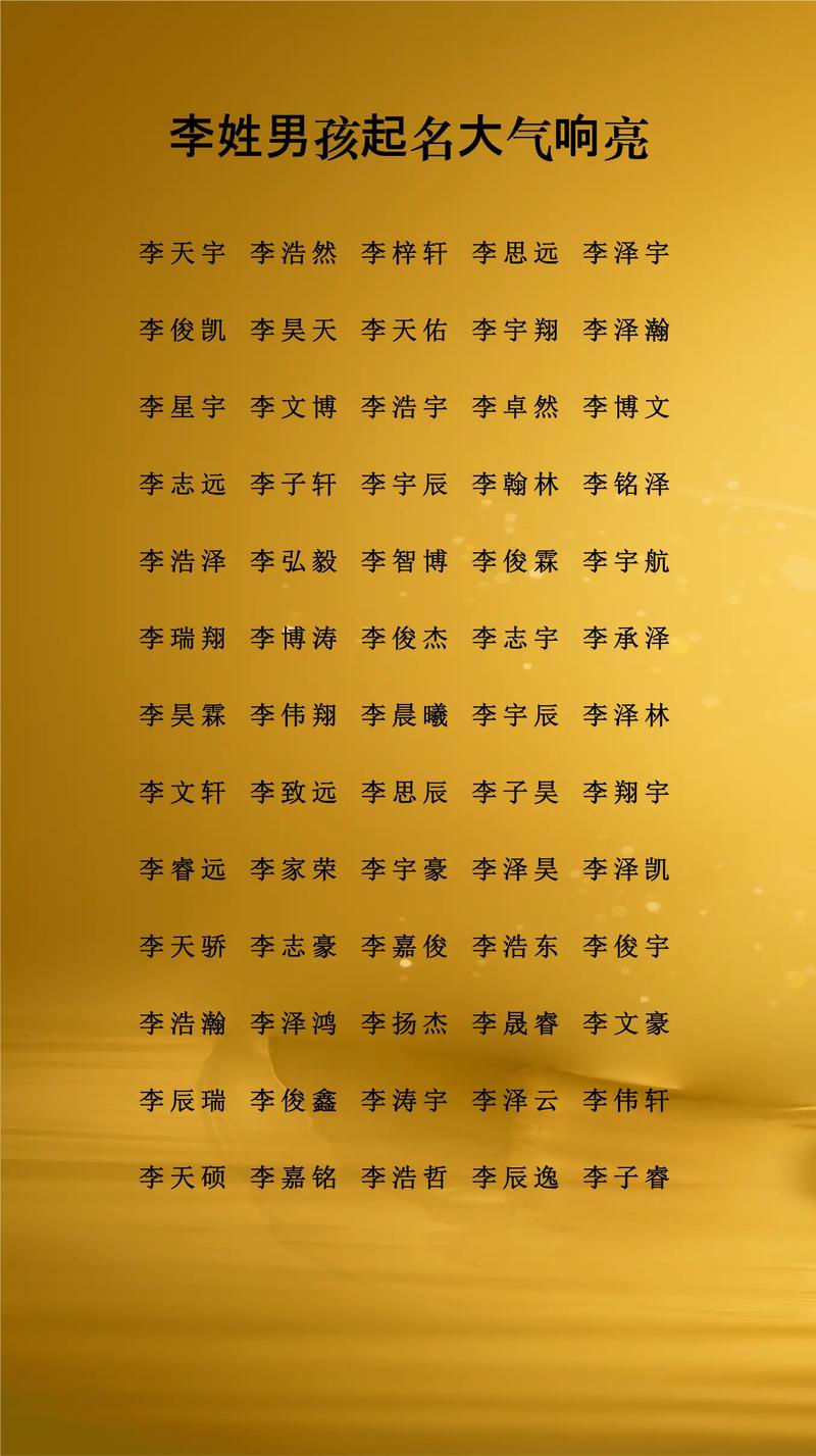 狗年生的李姓男孩取什么名字好，有没有什么寓意深远的名字推荐？