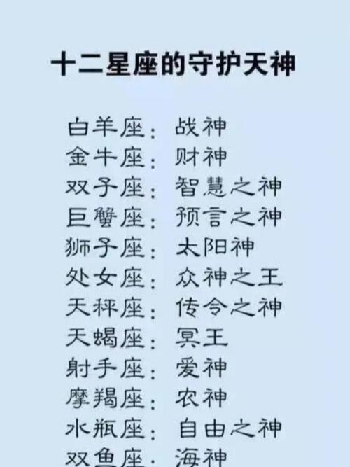 十二星座分别由哪些星座担任守护者？