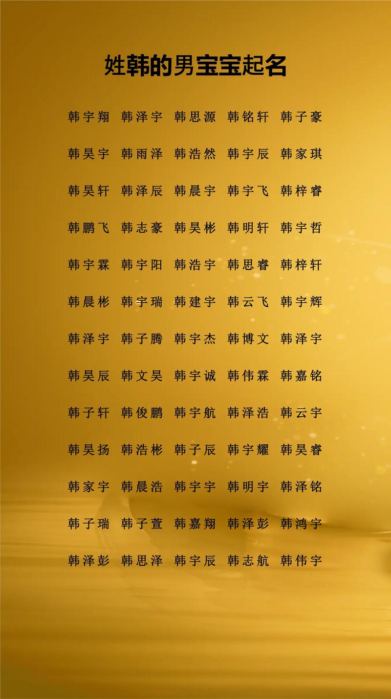 韩姓女孩起个什么好听的两个字名字？