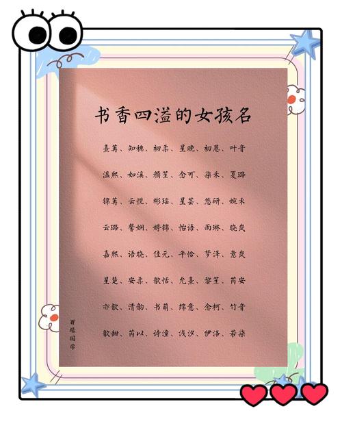 女孩名字中带有书字是否寓意美好？