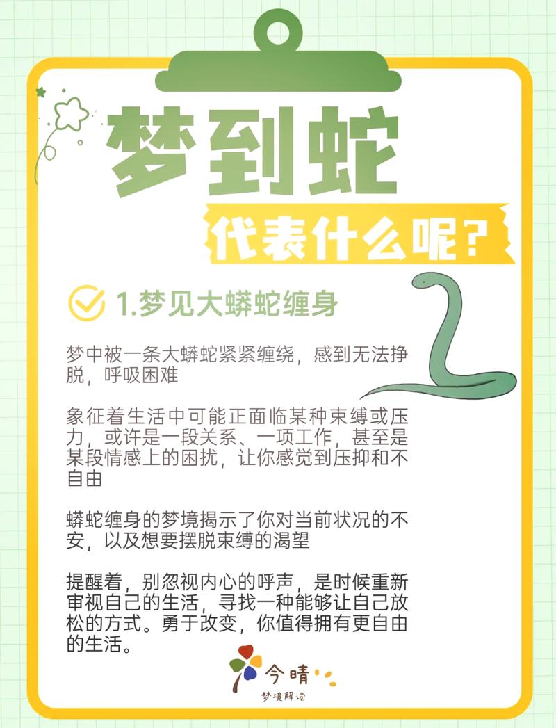 中午睡觉梦见一条大蟒蛇究竟预示着什么含义呢？