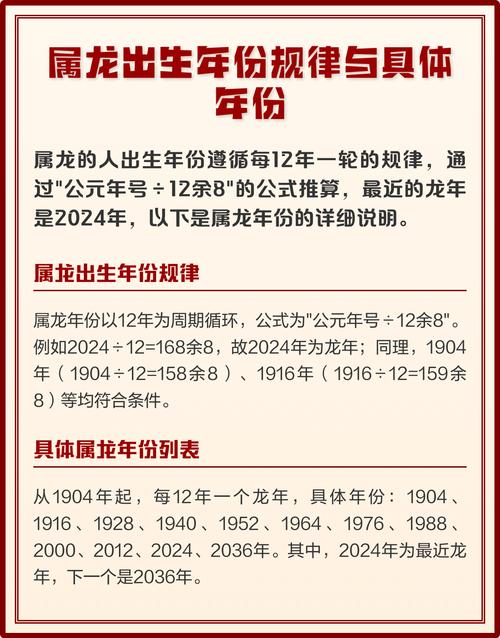 1970年代出生的属龙的人是哪一年出生的？
