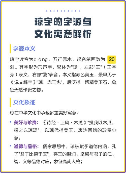 琼字女孩名字的含义和寓意是什么？请详细解释琼字的象征意义。