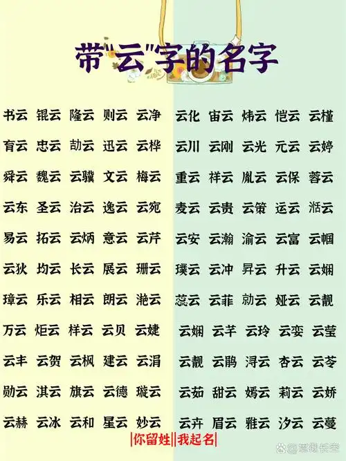 云字男孩名后面加什么字听起来最好听？