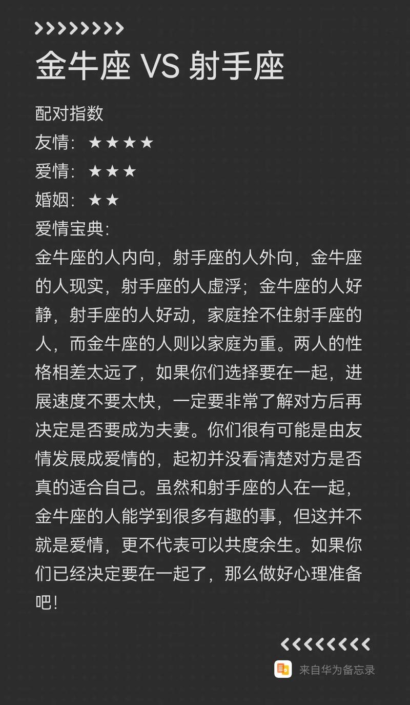 射手座男生和金牛座女生在一起会和谐相处吗？