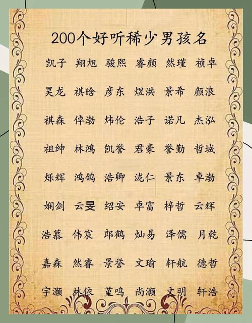 男孩子起什么名字既帅气又好听呢？