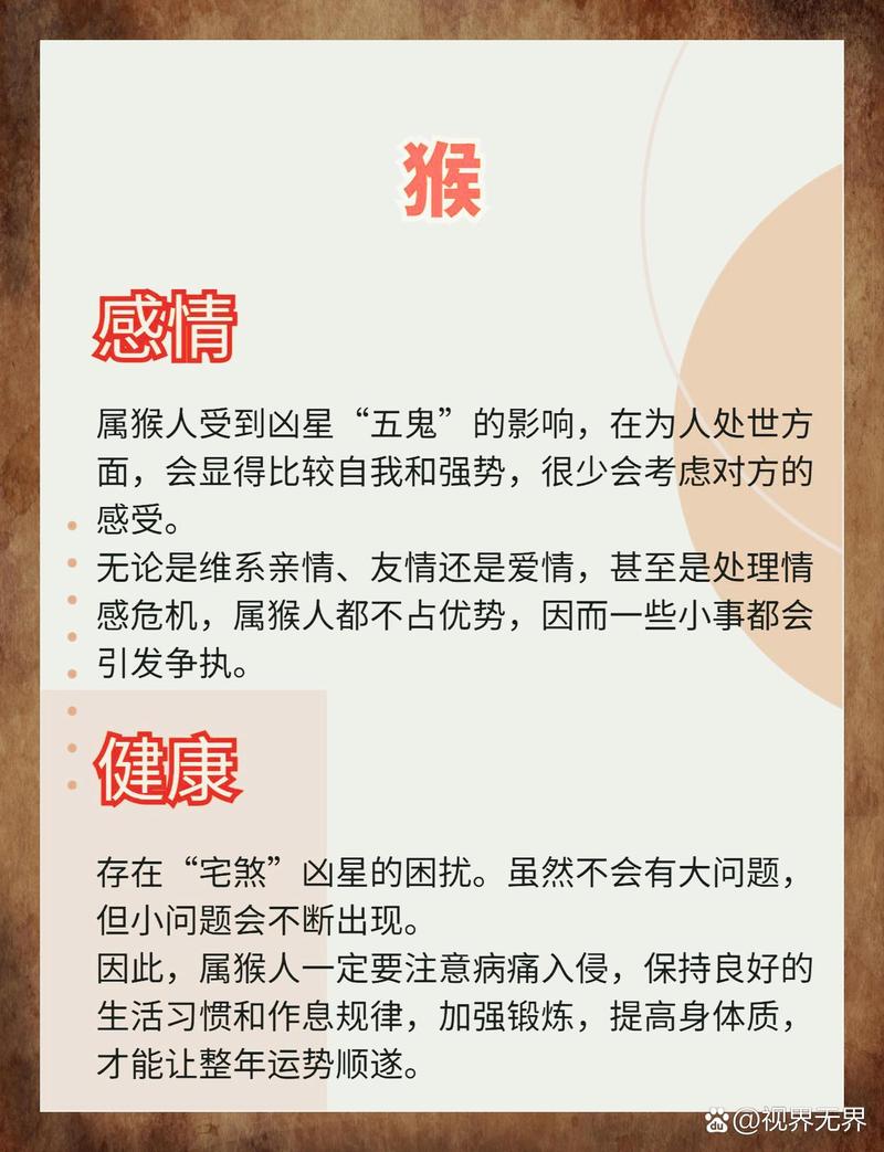 哪些年份出生的人属猴？