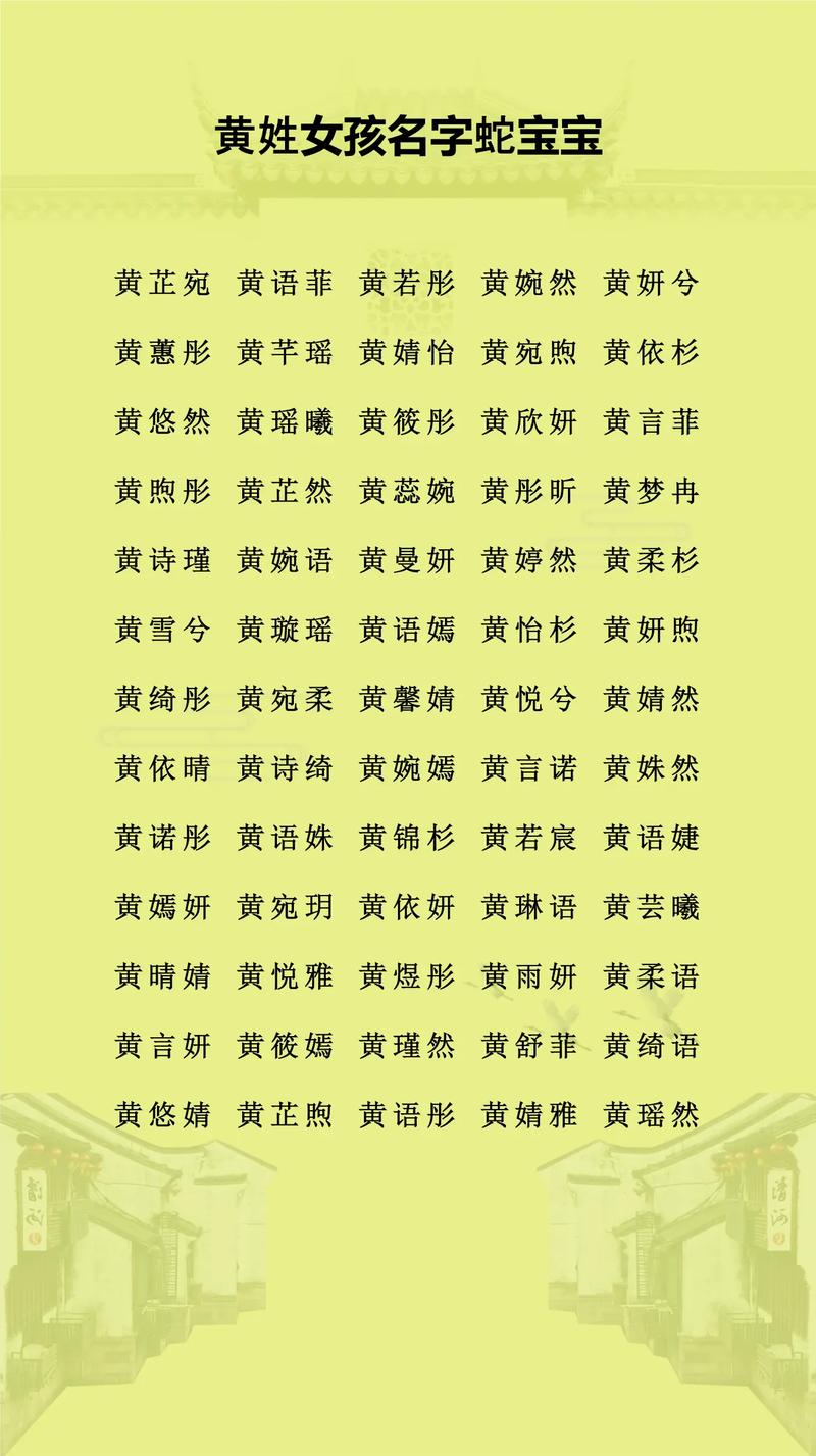 姓黄的女宝宝在狗年取个什么单字名字既好听又寓意美好呢？