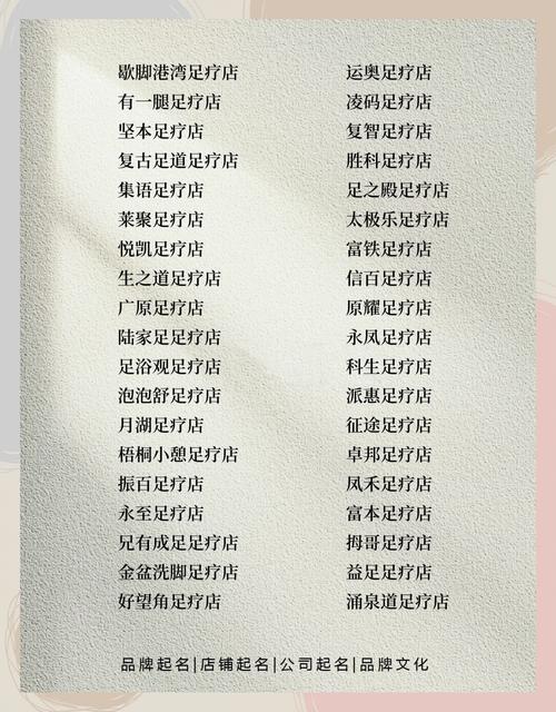 足疗店取名，如何取一个寓意‘将汐’的四字大气店名？
