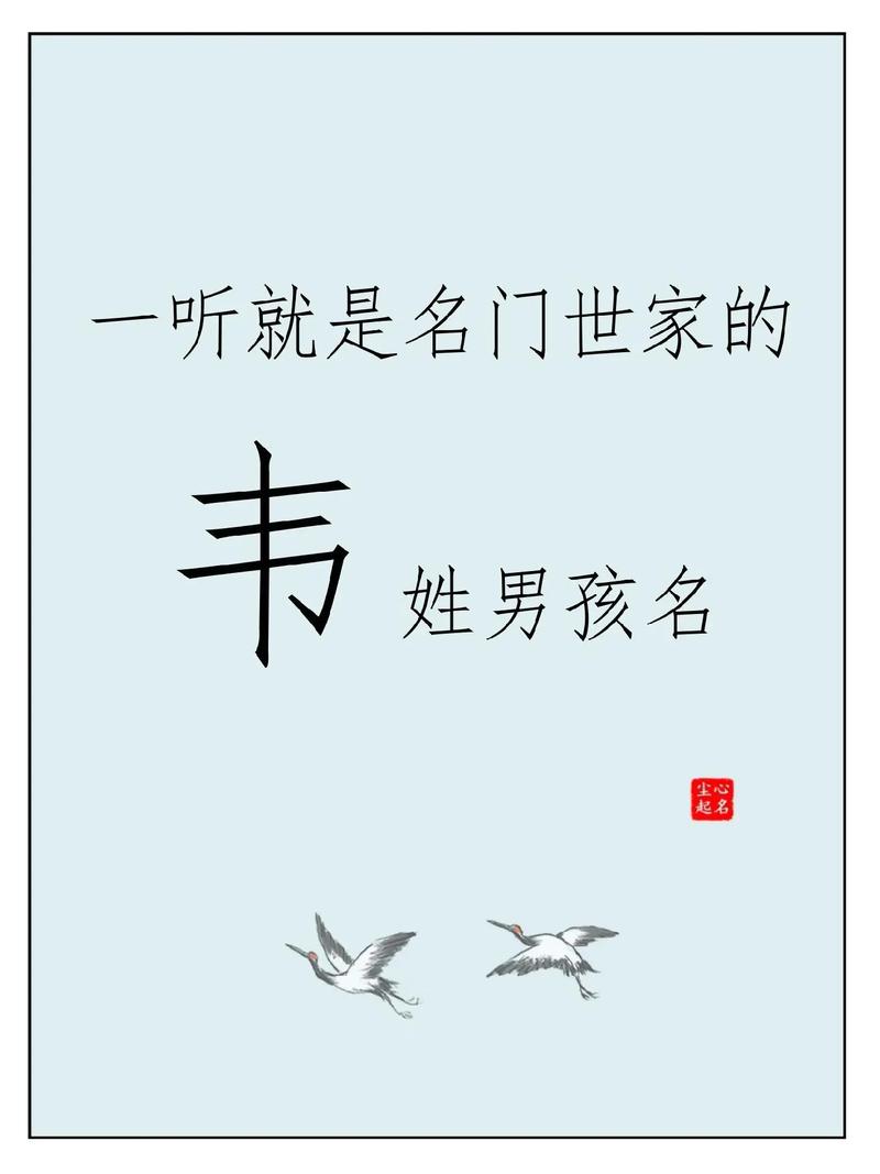 有没有韦姓男孩名字大全，适合给刚出生的男宝宝取名的建议？