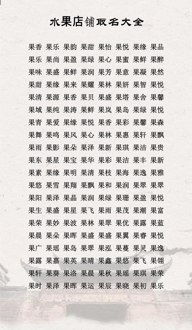如何给水果摊起一个蕞旺的名字？