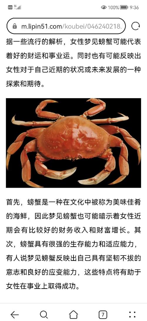梦见一只巨大的螃蟹预示着什么？这是否意味着即将迎来好运或挑战？