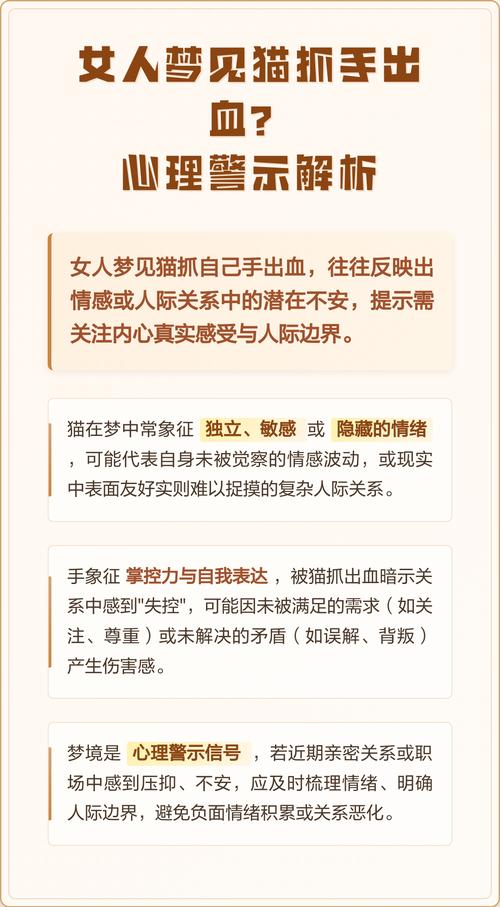 女人梦见被猫抓出血是什么不祥的预兆？