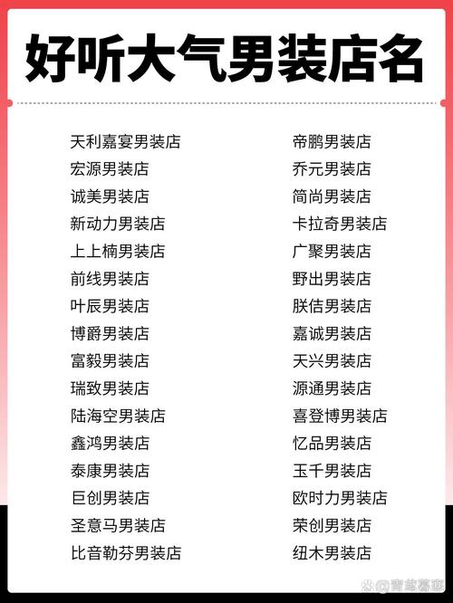 男装店取什么名字能让生意必定红火？