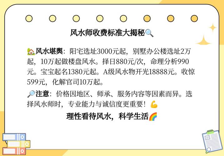 风水师看风水大概需要多少钱？