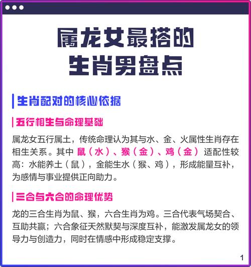 属龙女性蕞适合与哪个属相的男性结合？
