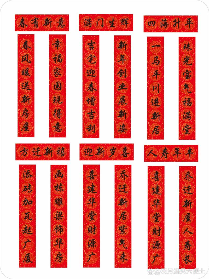 乔迁新居，新年伊始，您是否需要寓意吉祥的大门对联推荐？