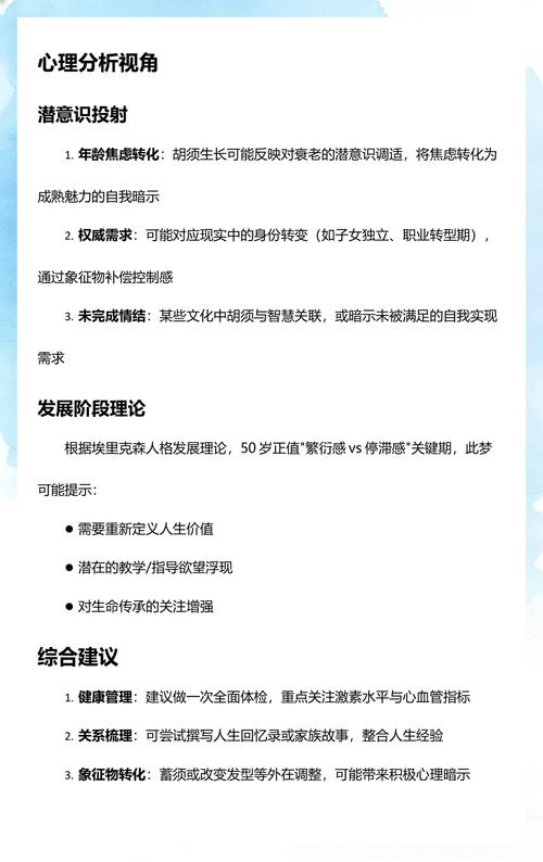 梦见长很多胡子是什么预兆？有没有什么特殊含义？
