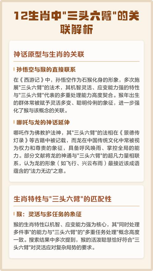 三头六臂的生肖是哪一个？