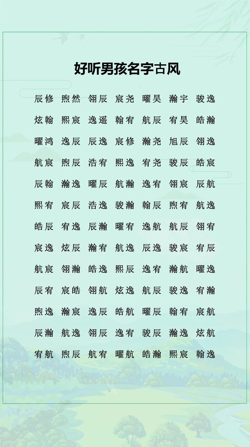 有哪些好听的名字可以用来起名？
