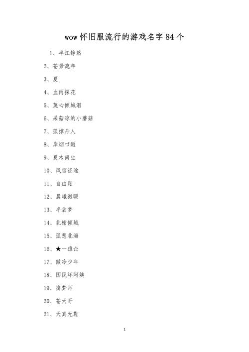 有没有哪个魔兽世界角色名字好听又让人难忘的呢？