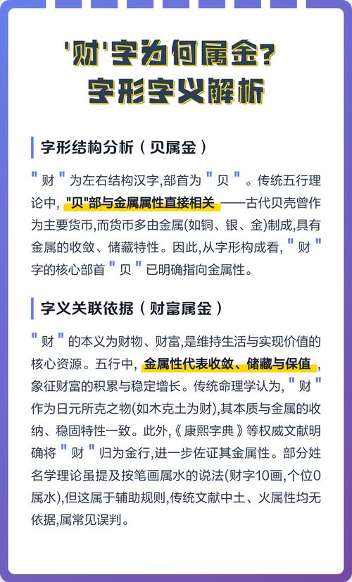 财字在五行中属于哪一行？其取名寓意和含义是什么？