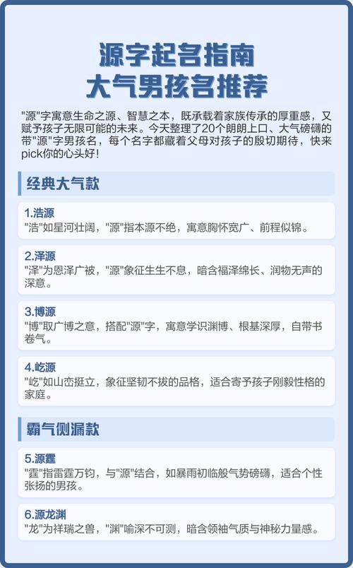 带源字的男孩名字有什么特别的寓意吗？