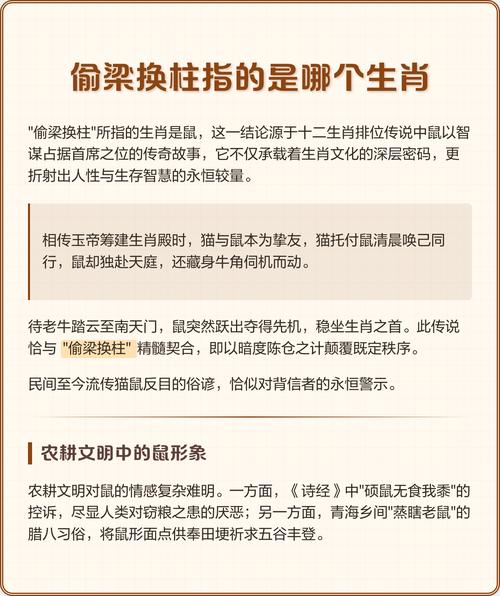 哪个生肖与偷梁换柱谐音，其号码是什么意思？