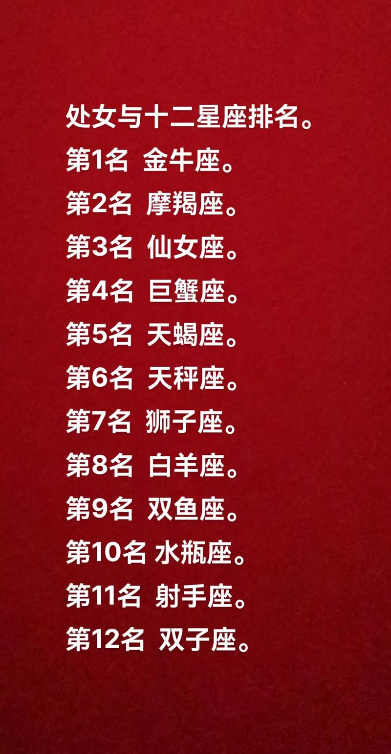 十二星座真正的排名顺序是怎样的呢？