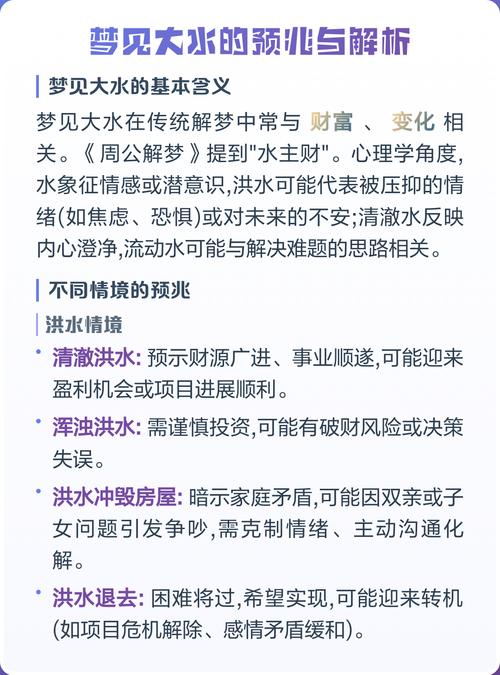 梦见发大水成功逃跑后买彩票，应该选择什么数字开头？