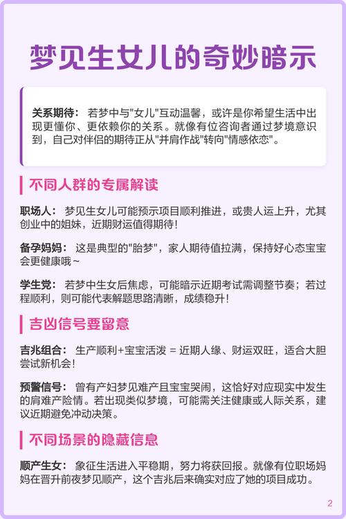梦见自己突然有个可爱的女儿，这预示着什么好事要发生呢？