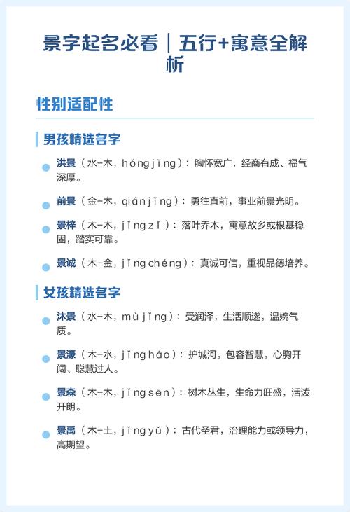 景字起名有什么深层含义？它的五行属性是什么？
