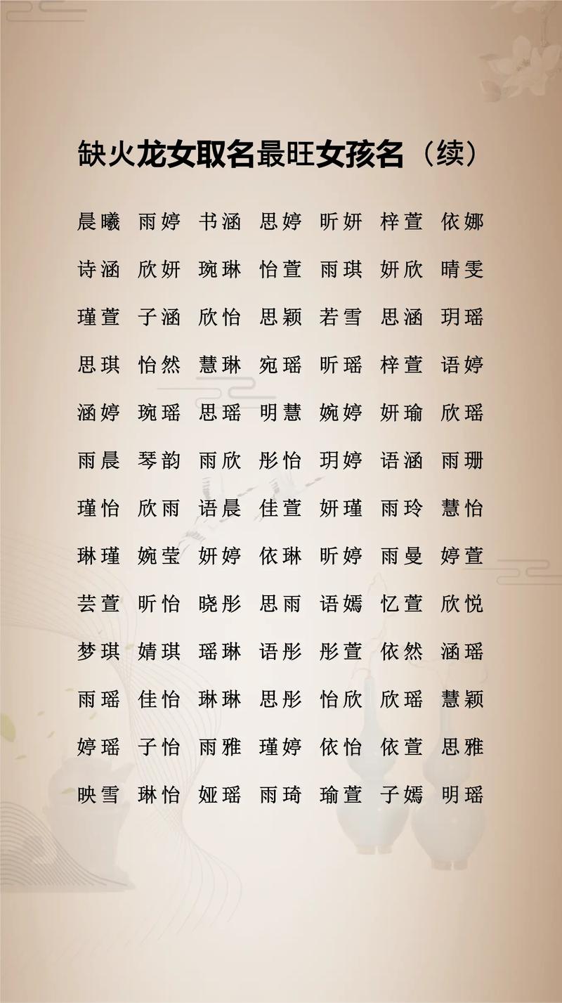 命里缺火取名，有哪些字特别适合？