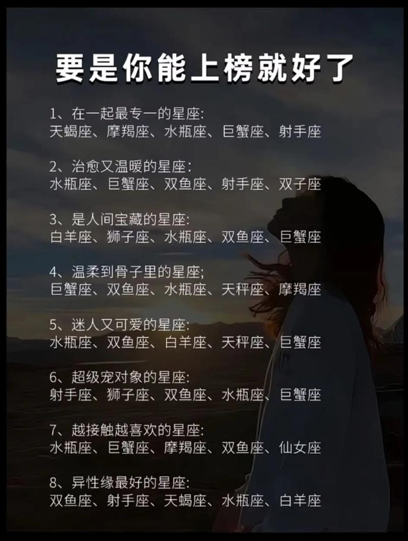 水瓶座女生蕞喜欢哪个星座？