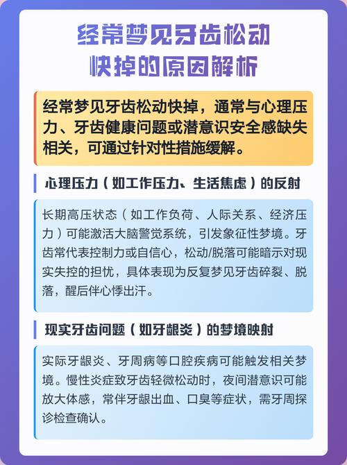 经常做牙齿松动脱落的梦是什么征兆？为什么我会频繁经历这样的梦境？