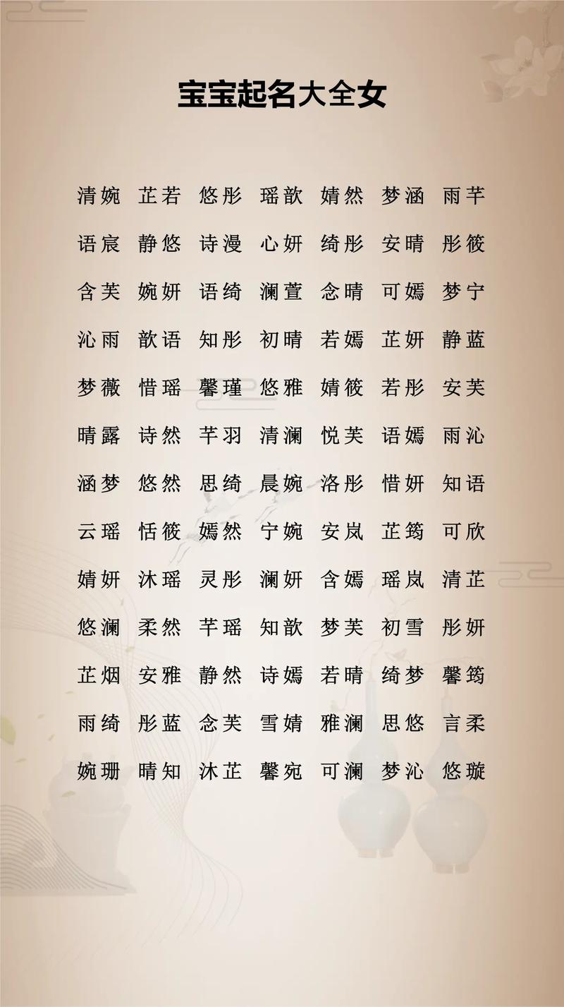 如何从女宝宝起名大全中挑选一个合适的女孩名字？