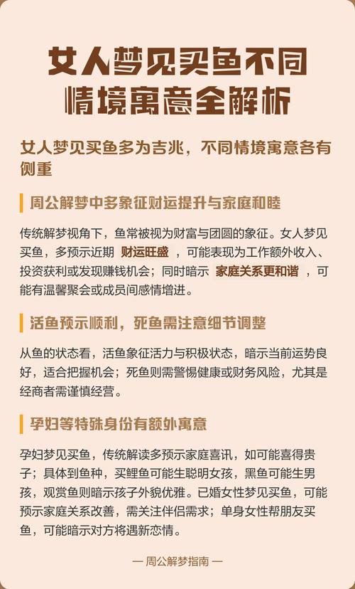 梦见自己买死鱼是什么预兆或有什么特殊含义？