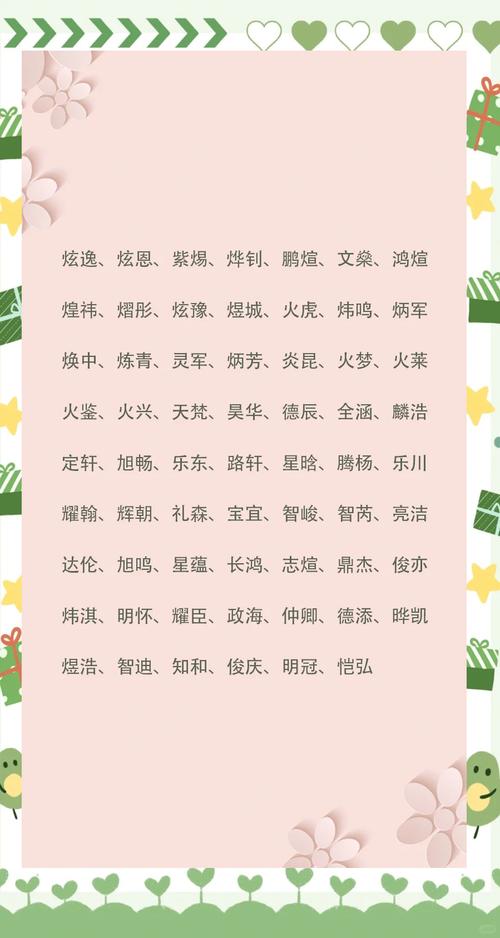 有哪些名字既缺金又缺火，适合用作男孩的名字呢？