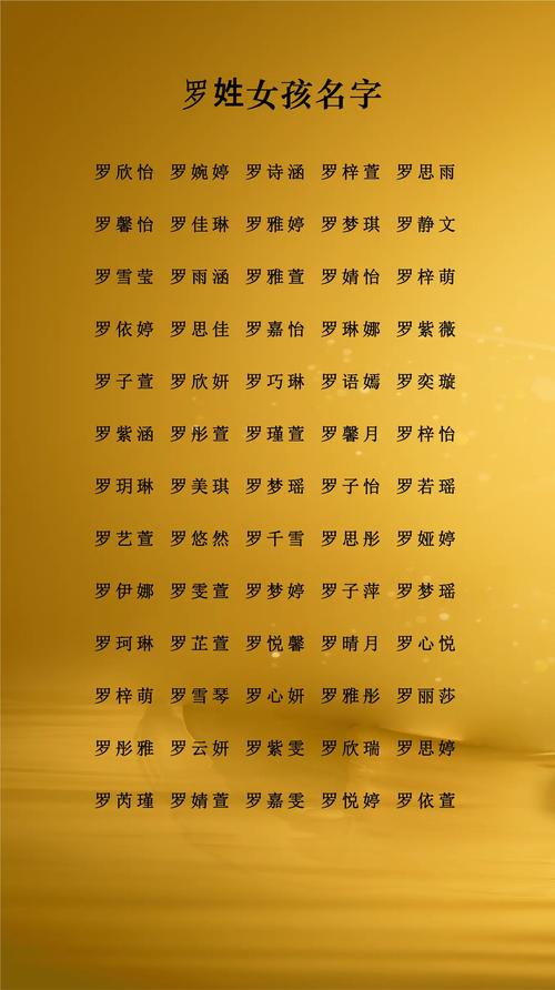 罗姓女孩取什么名字既新颖洋气又时尚呢？
