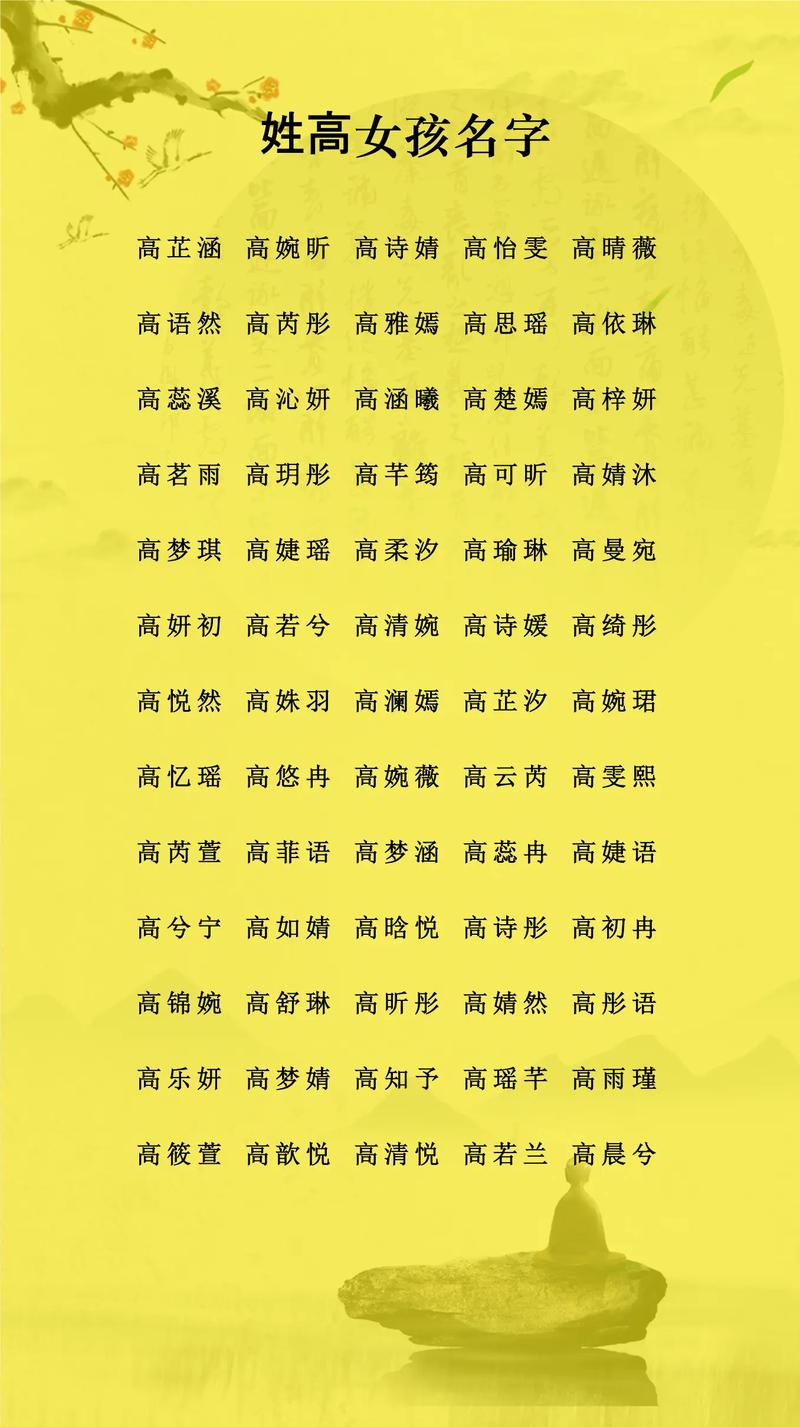 高姓男孩取名时有哪些名字选择？
