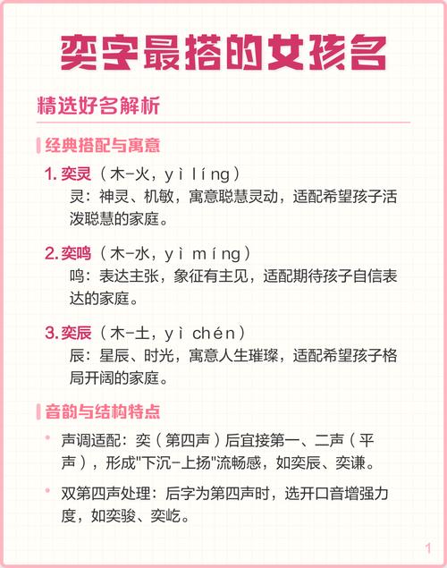 有哪些洋气女孩名字带奕字？