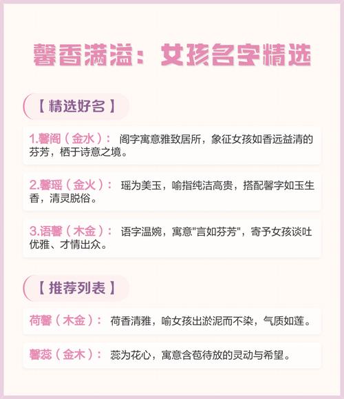 有哪些寓意美好的带馨女孩名字推荐？