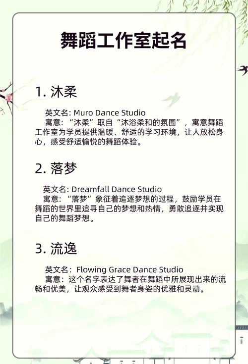 2015年创意好听的舞蹈班名字大全有哪些？