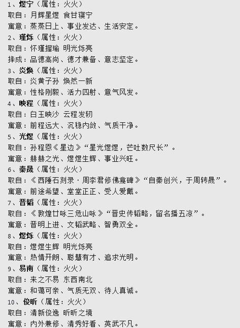 陈姓带火字旁的男孩名字有哪些？推荐几个寓意好的火字旁名字？