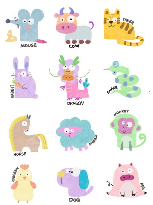 五颜六色的哪种生肖动物？