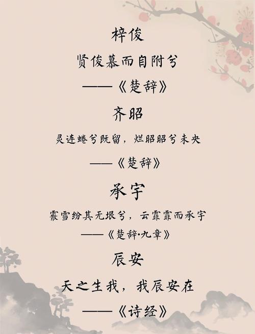 有没有寓意好的诗句可依成男孩名字的？