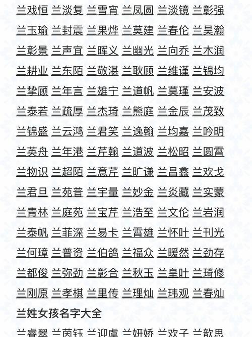 有哪些寓意美好的兰姓男孩名字推荐？