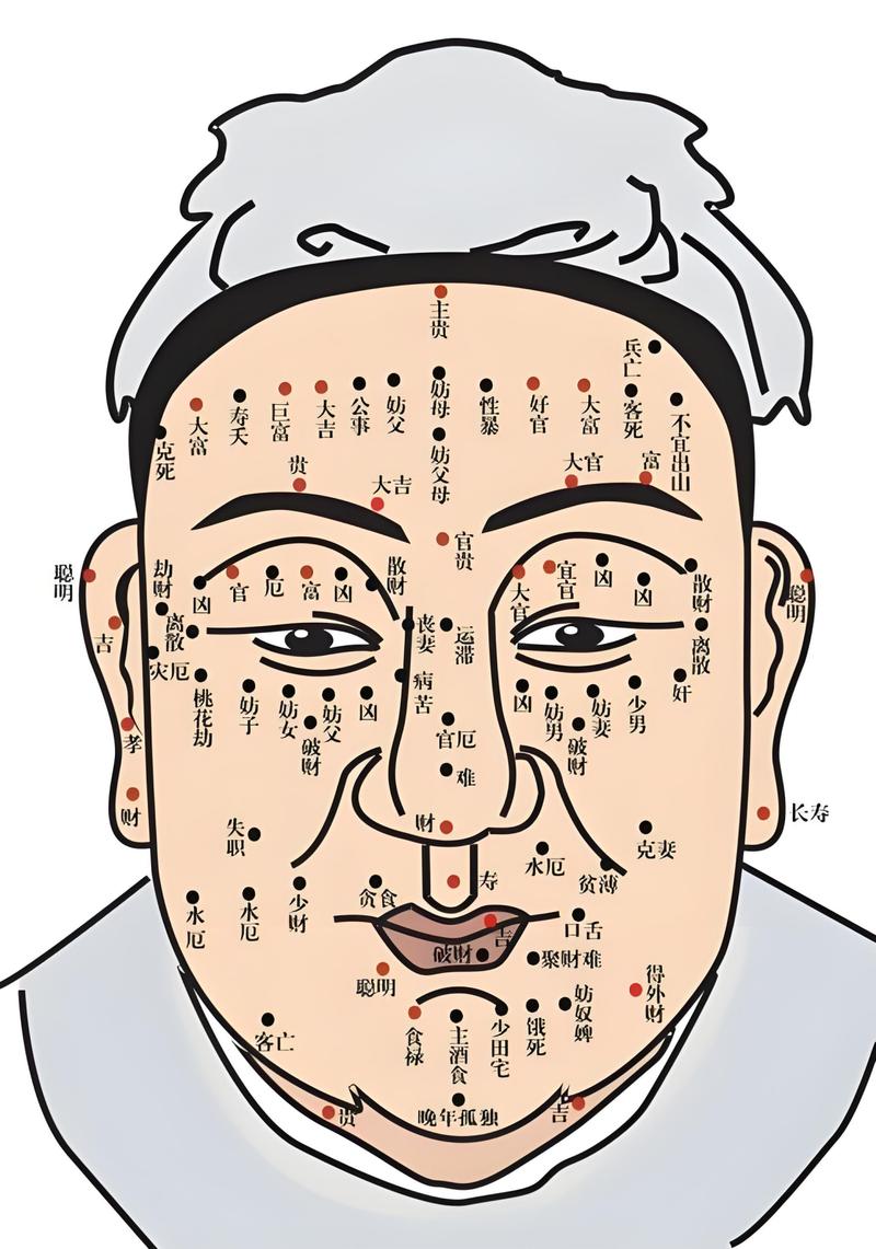 男人面相中哪些痣被认为是预示短命的标志？