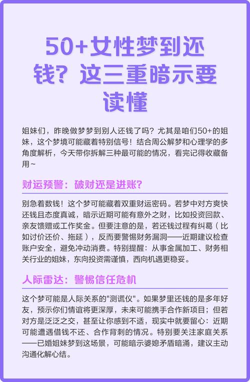 梦见忘记还钱预示着什么？是暗示我近期可能遇到财务问题吗？