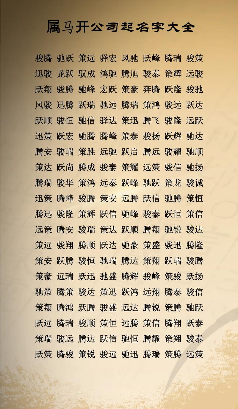属马男性改名时有没有什么字特别适合用来取一个好名字呢？